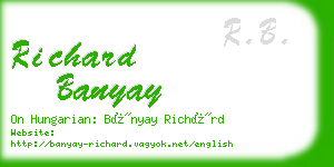 richard banyay business card
